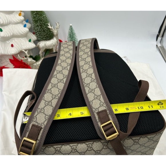 Gucci Ophedia GG Supreme, canvas and leather backpack made in Italy NWT - Picture 4 of 11